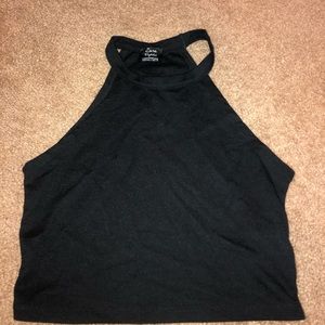 Black Zara Halter Crop Top
